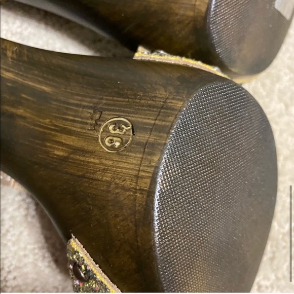 Texto Gold Sparkly Heels Size 36 - Picture 8 of 10